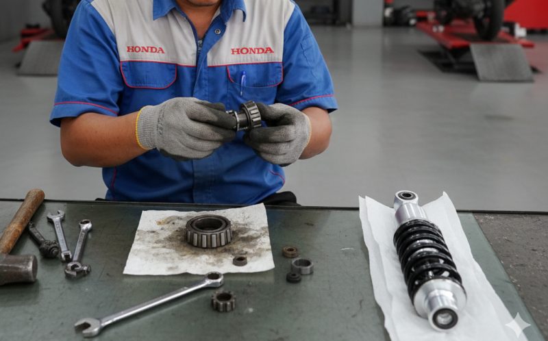 Ciri Bearing Shockbreaker Rusak