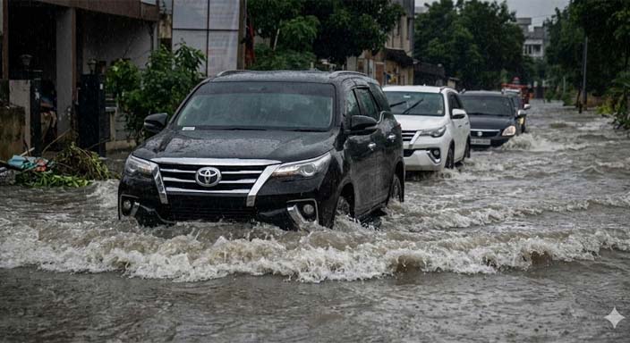 Berapa Batas Aman Mobil Melewati Banjir