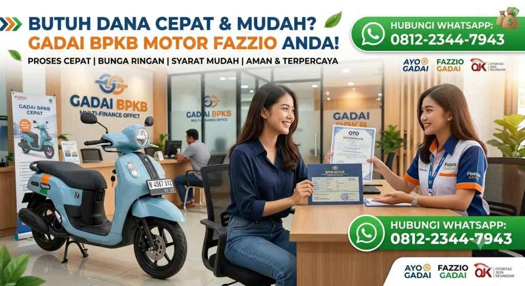 Gadai BPKB Motor Fazzio: Solusi Dana Tunai Cepat, Aman, dan Tetap Bisa Pakai Motor Kesayangan Anda 2 Gadai BPKB Motor Fazzio